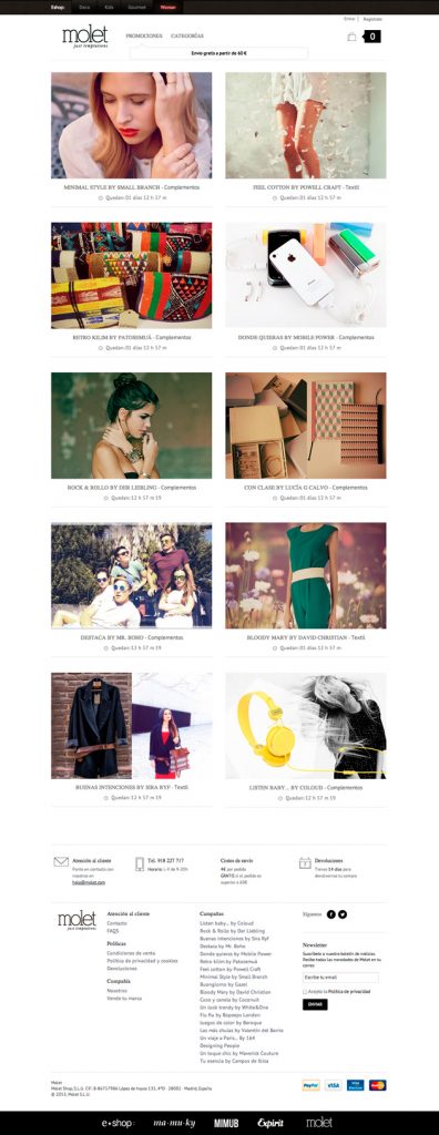 Molet: la tienda online con productos exclusivos para la mujer.