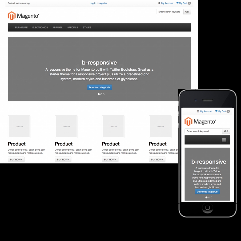 b-responsive – our starter theme for Magento