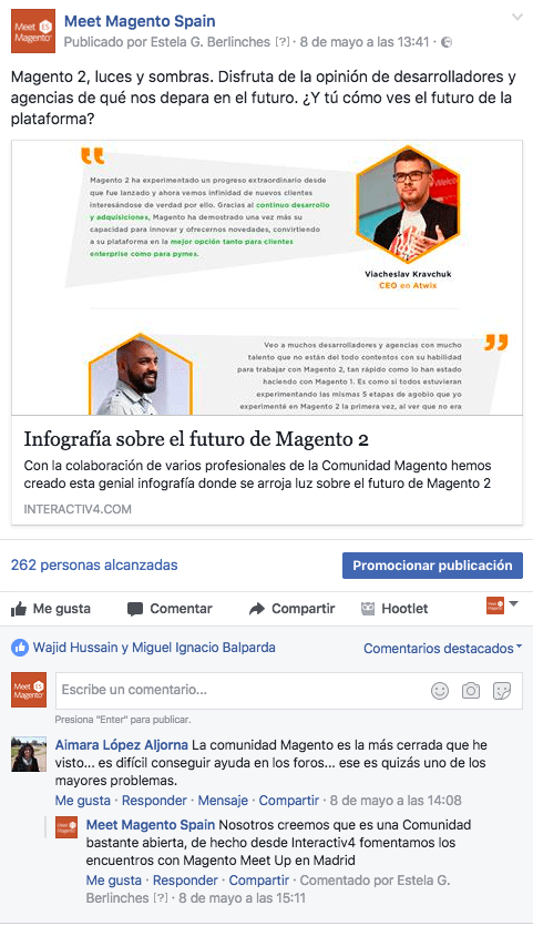 opiniones sobre la comunidad magento